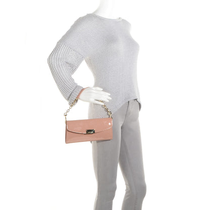 Jimmy Choo Patent Riane Clutch Blush 2 of 7