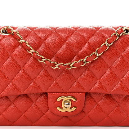 Chanel Caviar Quilted Medium Double Flap Red 8 of 11