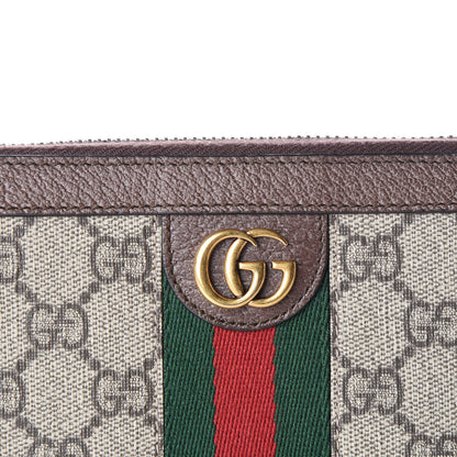 Gucci GG Supreme Monogram Web Ophidia Zip Around Wallet Brown 8 of 8