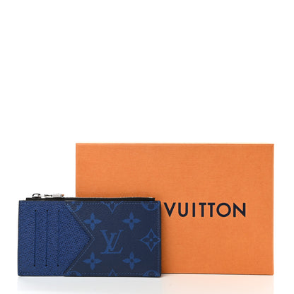 Louis Vuitton Monogram Taiga Coin Card Holder Cobalt 7 of 7