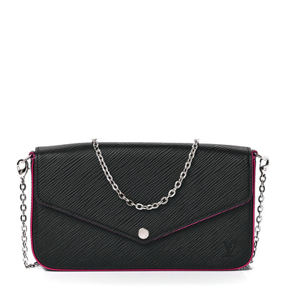 Louis Vuitton Epi Pochette Felicie Black Hot Pink 3 of 17