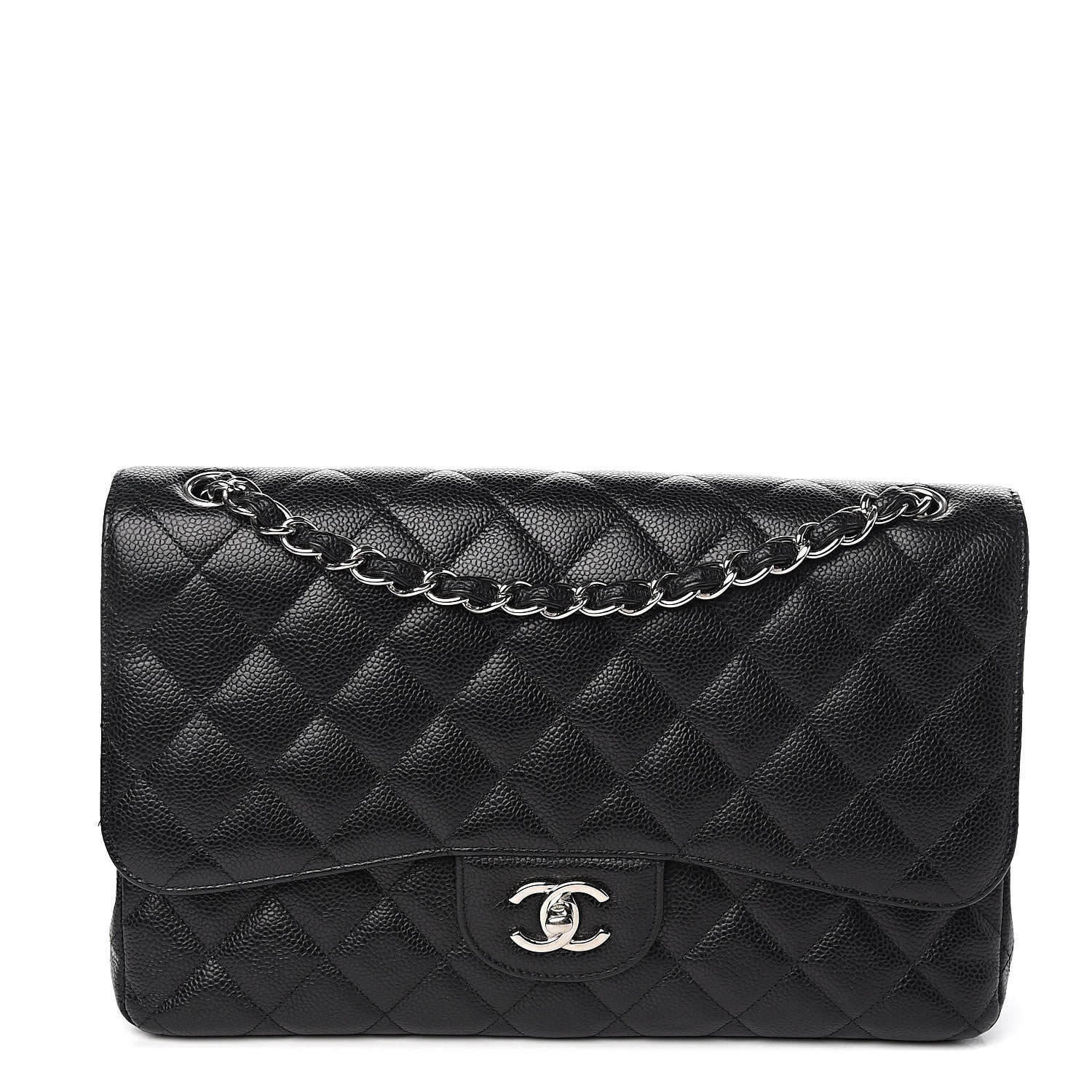 Chanel Caviar Quilted Jumbo Double Flap Black 1 of 10