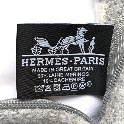 Hermes Wool Cashmere Avalon III Pillow PM Ecru Gris Clair 3 of 3