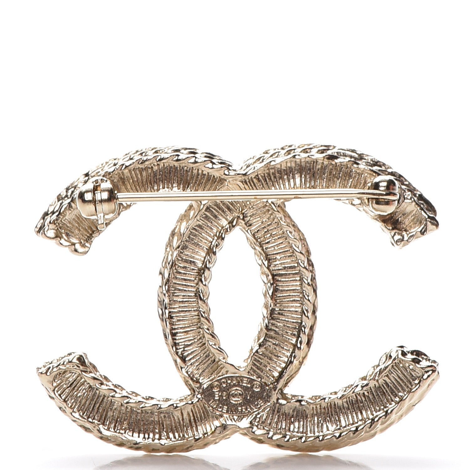 Chanel Pearl CC Brooch Light Gold 3 of 4