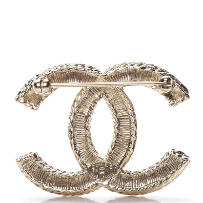 Chanel Pearl CC Brooch Light Gold 3 of 4