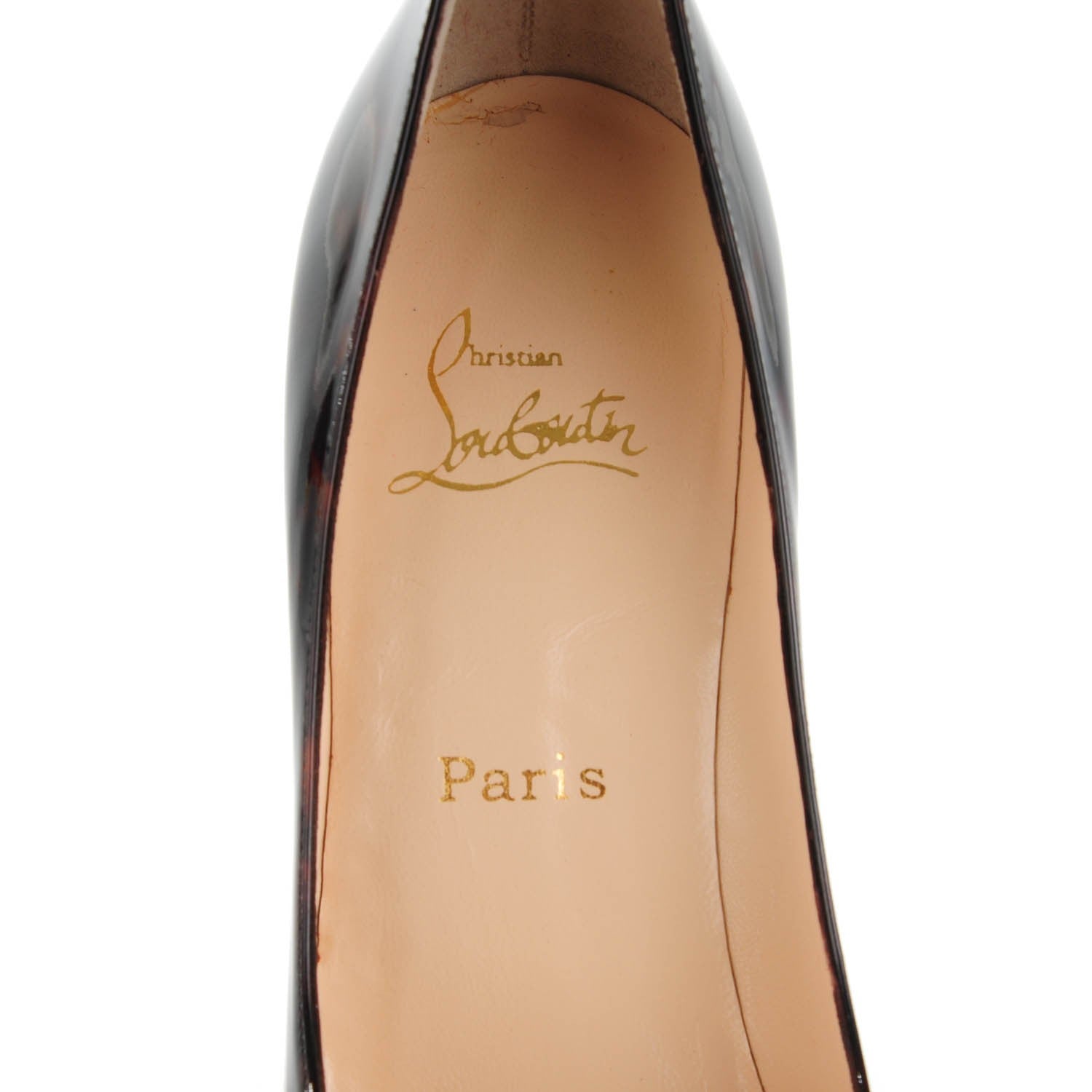 Christian Louboutin Patent Tartaruga Yoyospina 100 Pumps 41 Testa Di Moro 7 of 8