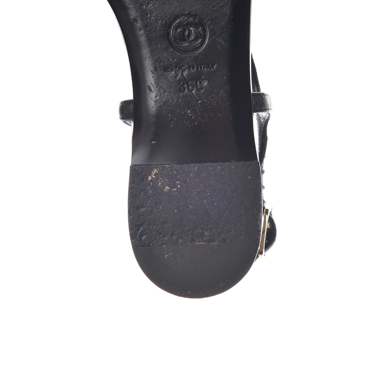 Lambskin Camellia Thong Sandals 36 Black White
