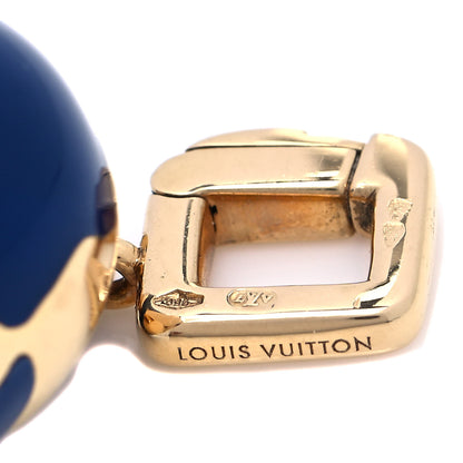 Louis Vuitton 18K Yellow Gold Enamel Diamond Globe Pendant Charm 5 of 5