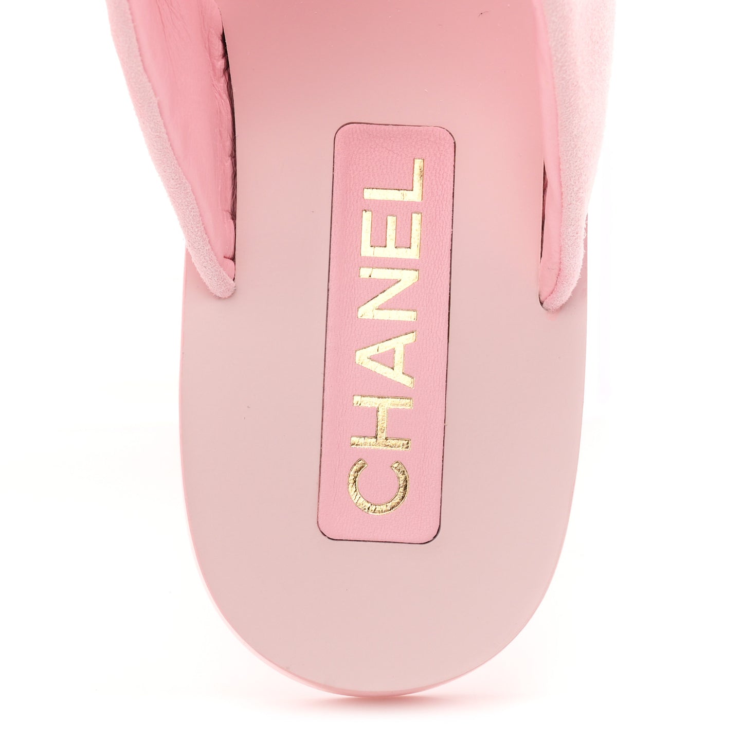 Suede Pearl Camellia Thong Sandals 37 Light Pink