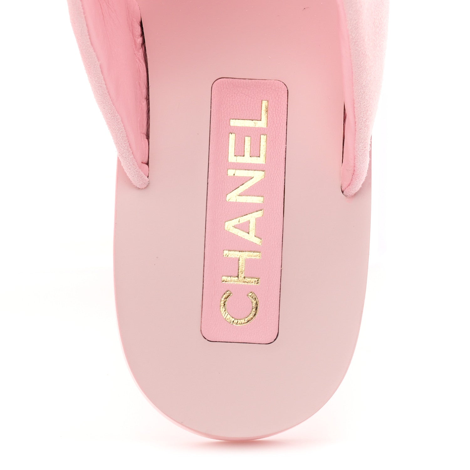 Chanel Suede Pearl Camellia Thong Sandals 37 Light Pink 8 of 10