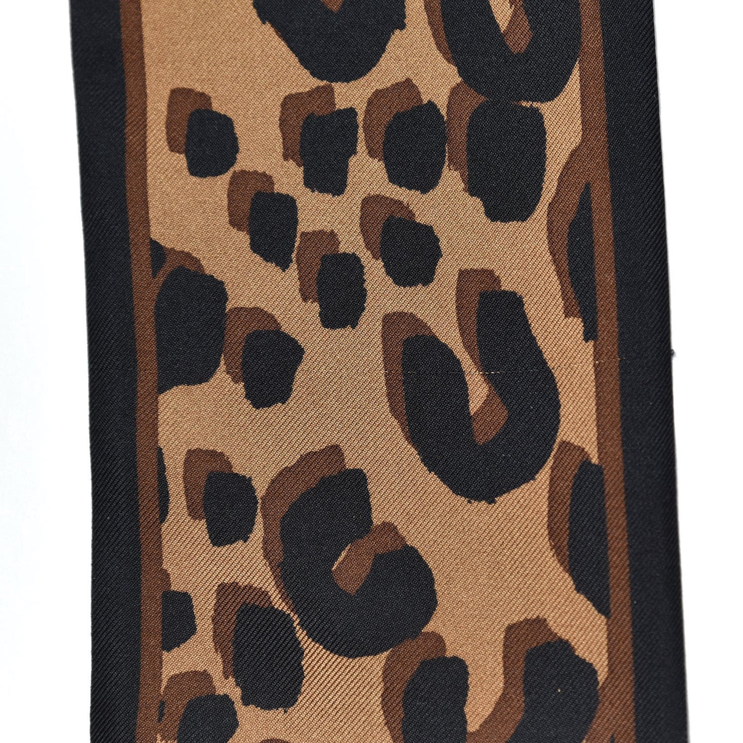 Silk Leopard Bandeau Scarf Marron