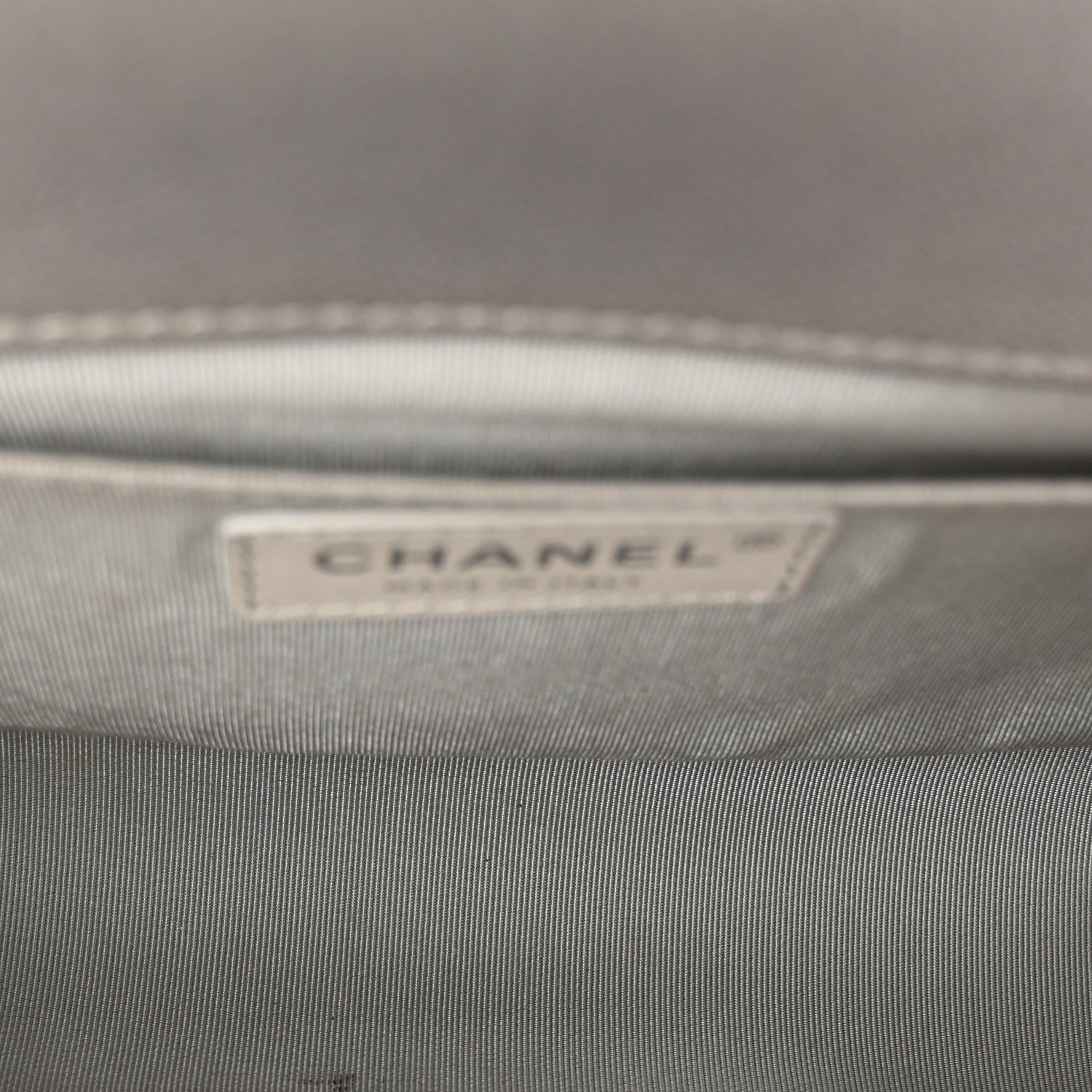 Chanel Metallic Caviar Chevron Quilted Medium Boy Flap Silver 5 of 10