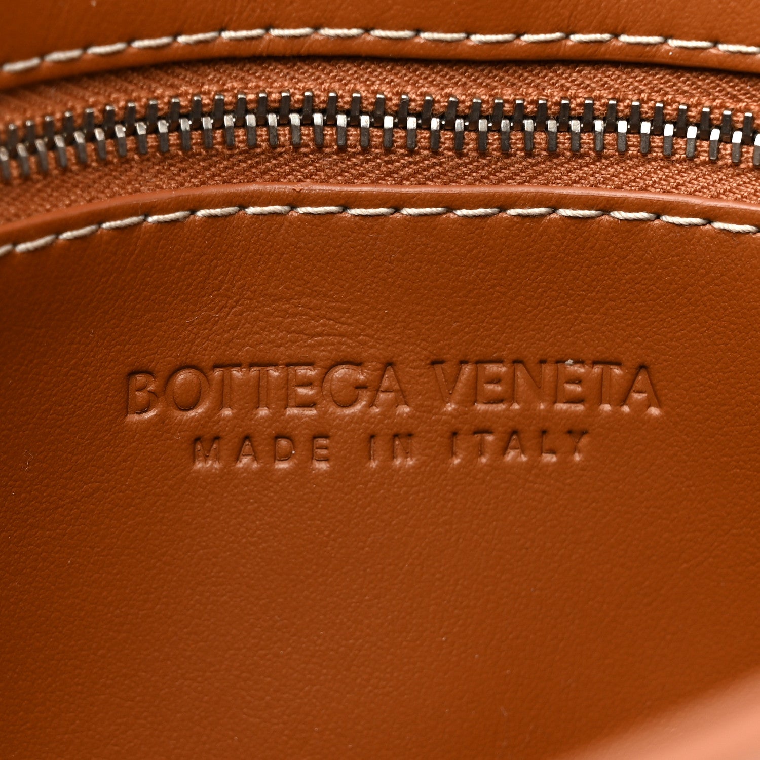 Bottega Veneta Lambskin Maxi Intrecciato Edge Stitch Cassette Crossbody Bag Wood 6 of 10