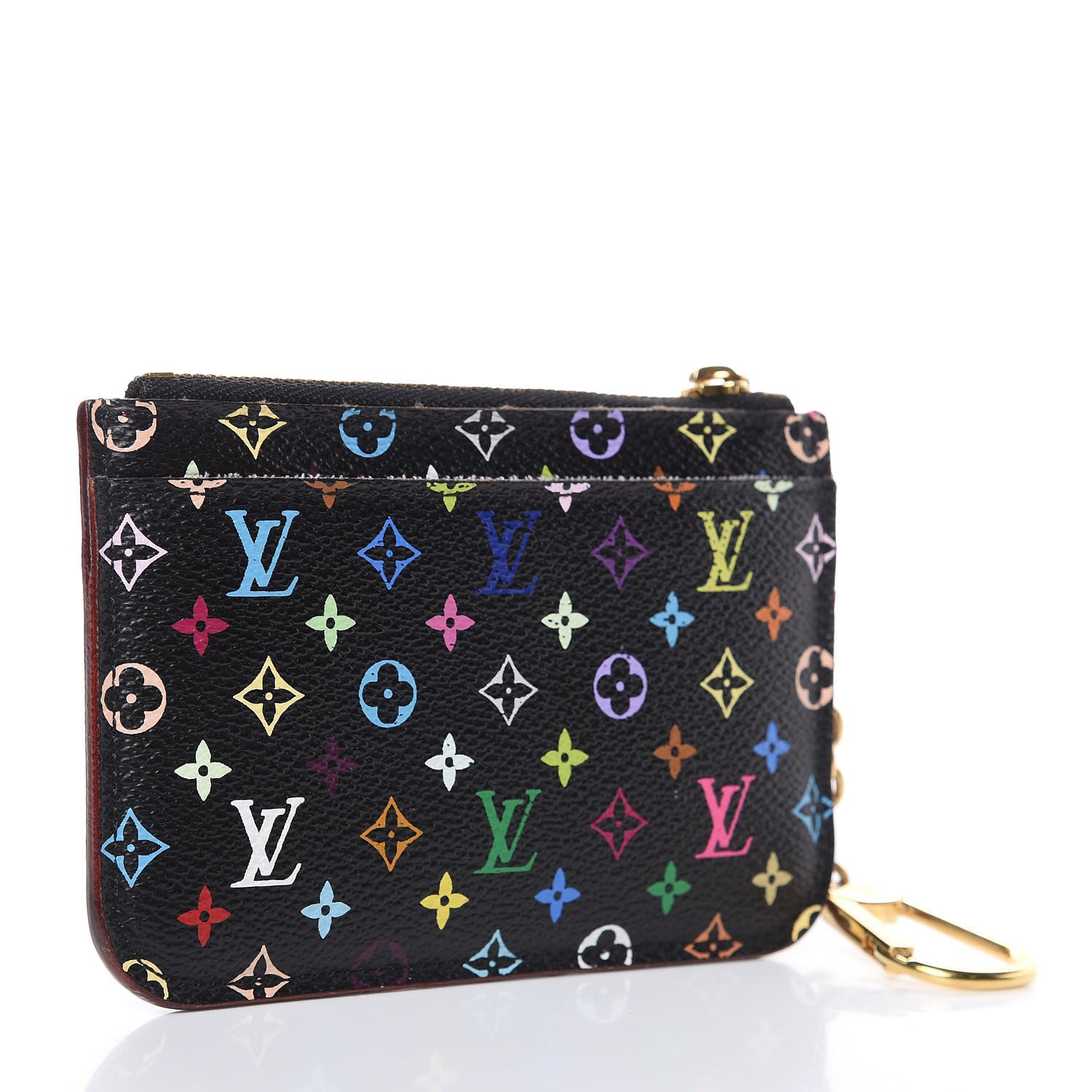 Louis Vuitton Monogram Multicolor Key Pouch Black Grenade 3 of 8
