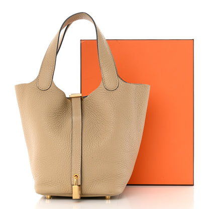 Hermes Taurillon Clemence Picotin Lock 18 PM Trench 15 of 15