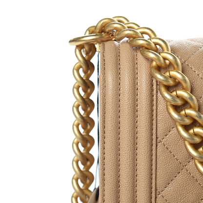 Chanel Caviar Quilted New Medium Boy Flap Beige 10 of 11