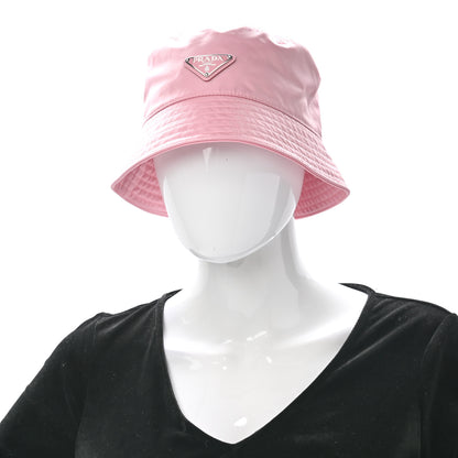 Prada Re-Nylon Metal Triangle Logo Womens Bucket Hat S Rosa 2 of 9