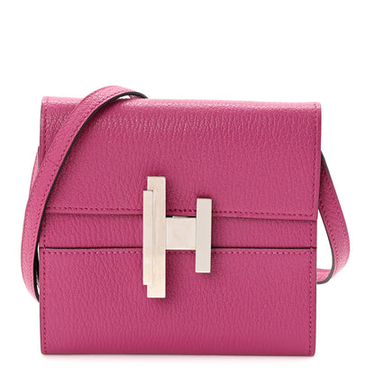 Hermes Chevre Mysore Mini Cinhetic Wallet Rose Pourpre 9 of 11