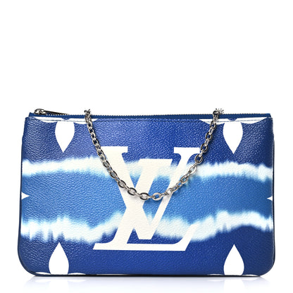 Louis Vuitton Monogram Giant Escale Double Zip Pochette Blue 1 of 9