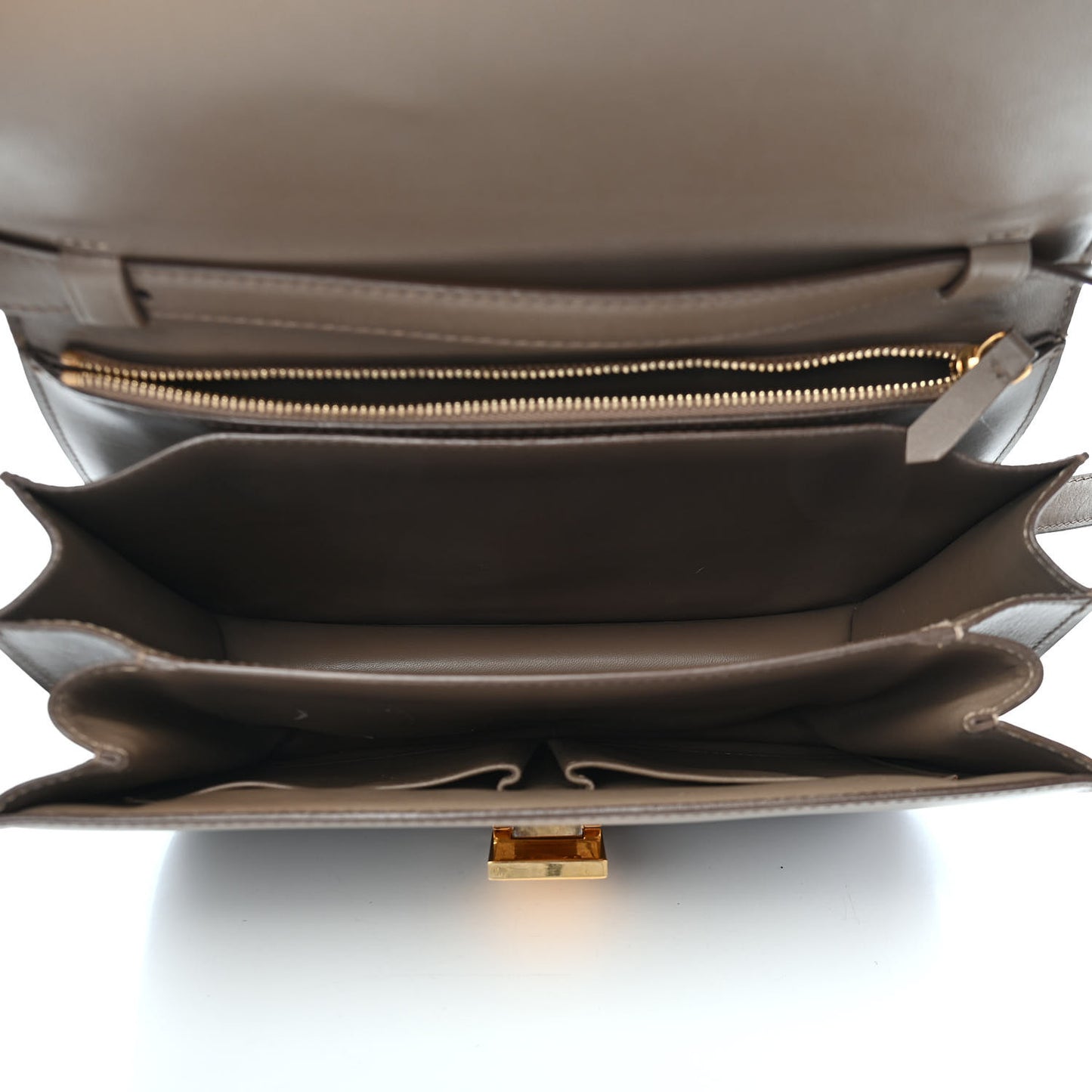 Box Calfskin Medium Classic Box Flap Bag Taupe
