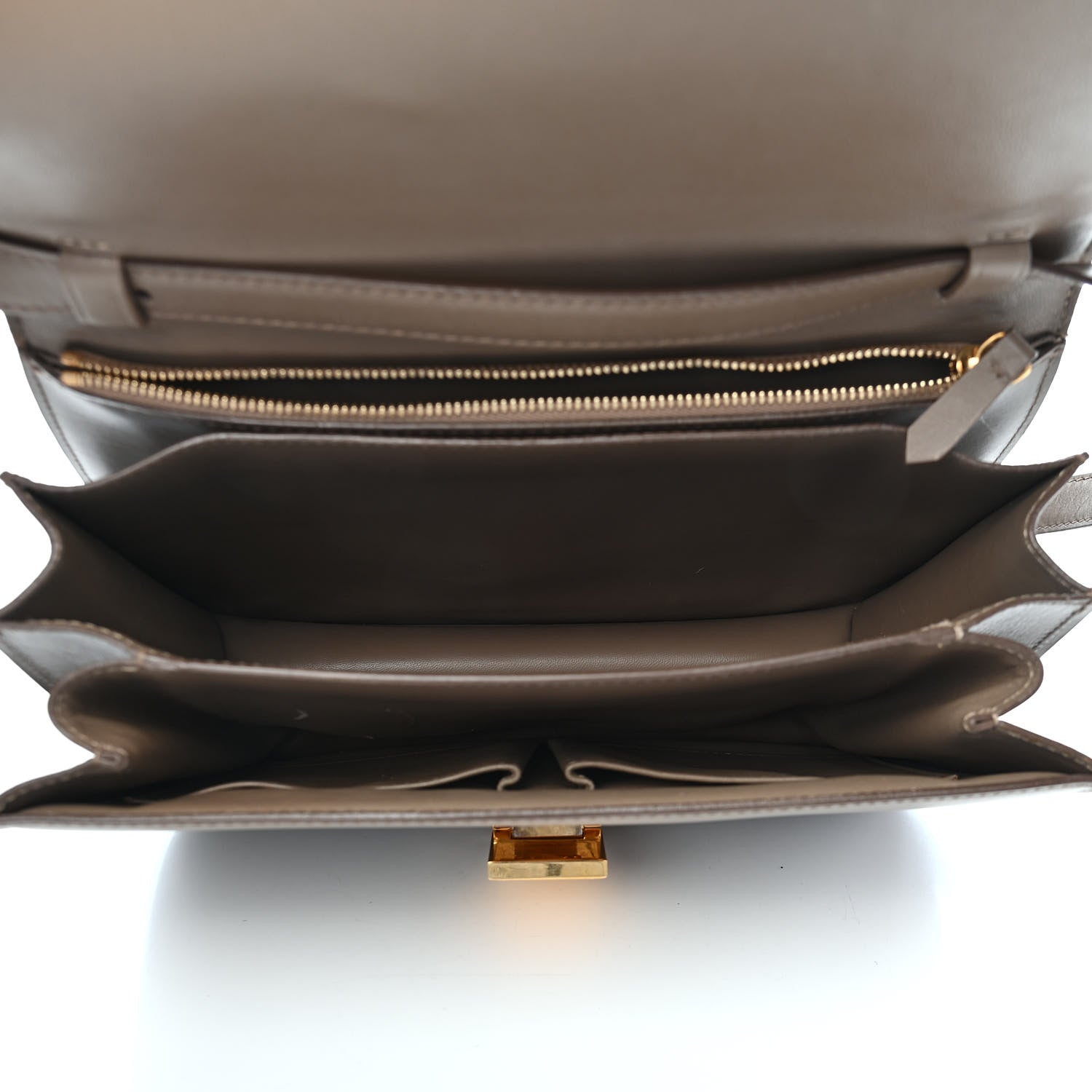 Celine Box Calfskin Medium Classic Box Flap Bag Taupe 5 of 10