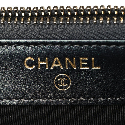 Chanel Iridescent Caviar Quilted Small Clutch With Chain Black 7 of 11