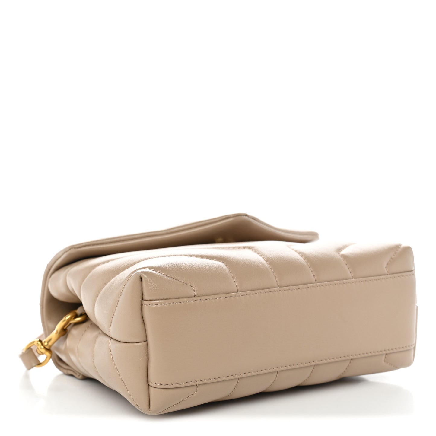Calfskin Y Quilted Monogram Toy Loulou Crossbody Bag Dark Beige