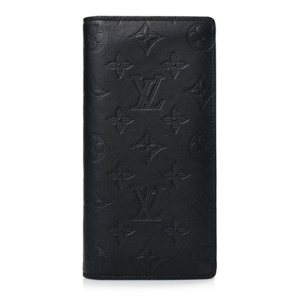 Louis Vuitton Calfskin Monogram Shadow Brazza Wallet Black 1 of 6