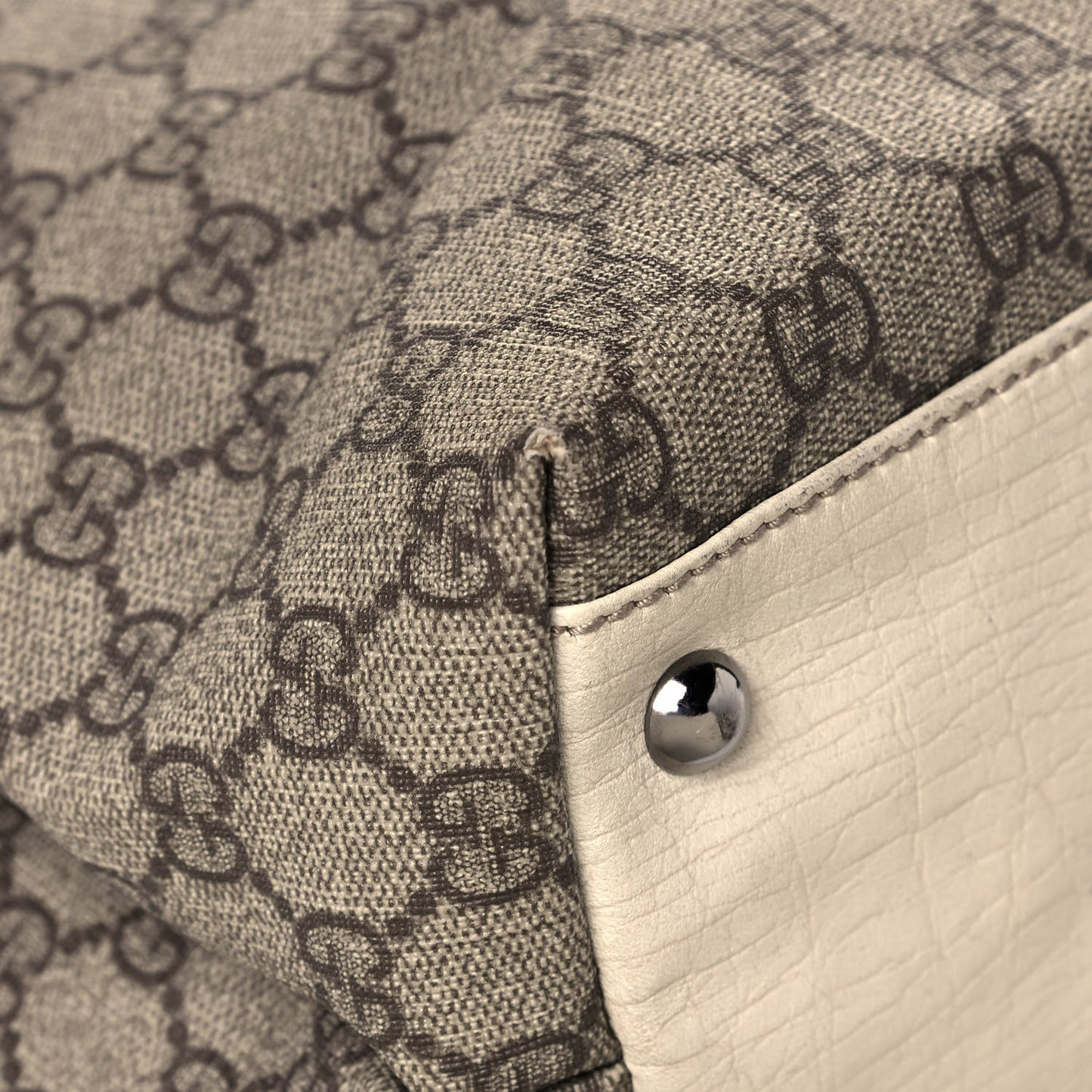 GG Plus Monogram Vertical Tote Off White