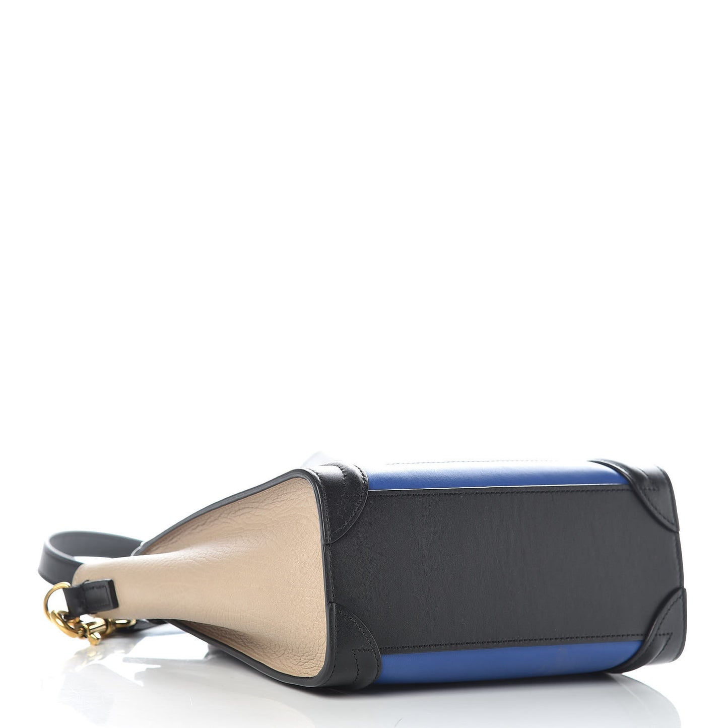 Smooth Calfskin Bullhide Nano Tri-Color Luggage Indigo