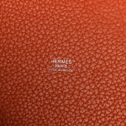 Hermes Taurillon Clemence Picotin Lock 22 MM Orange 6 of 10