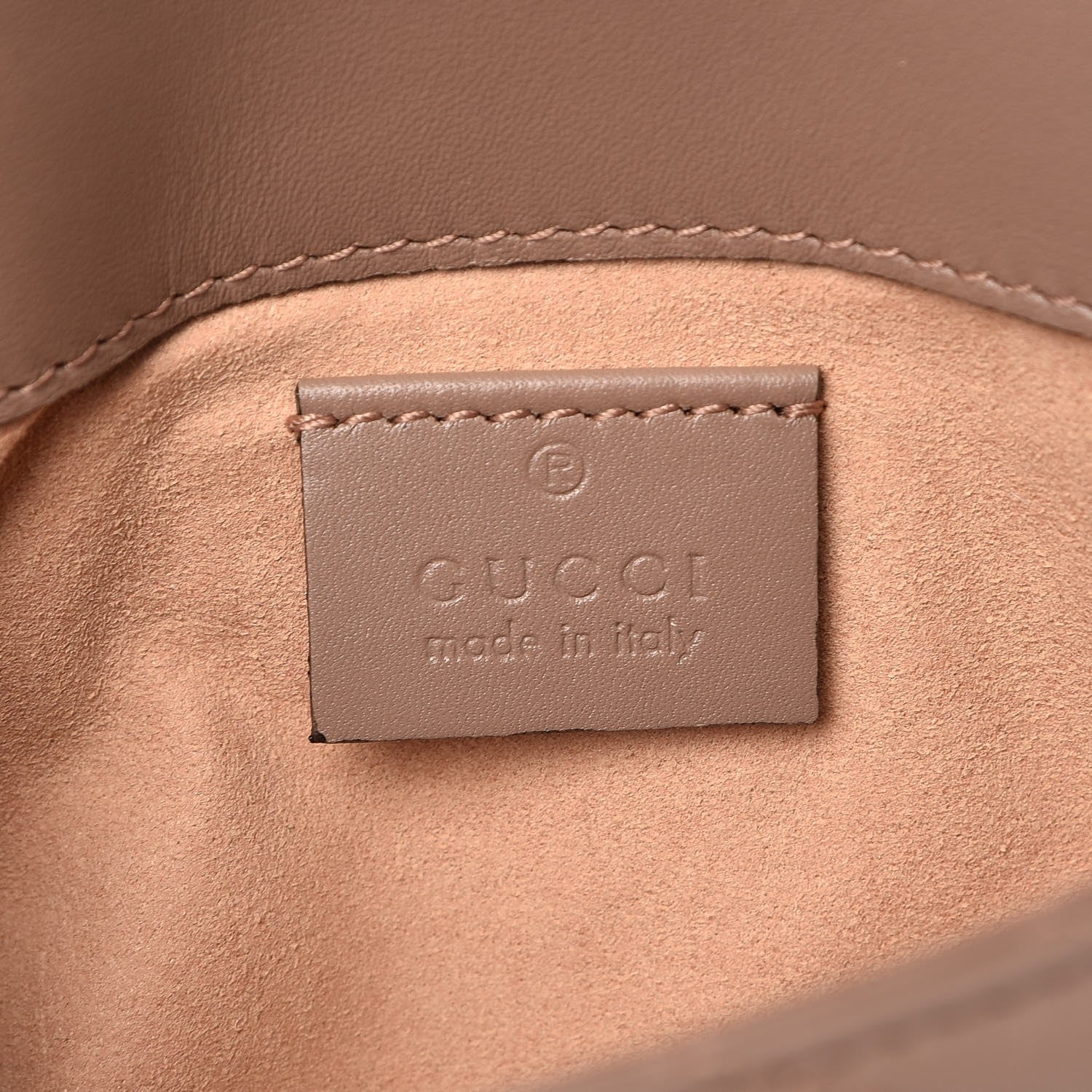 Gucci Calfskin Matelasse Super Mini GG Marmont Shoulder Bag Porcelain Rose 6 of 8