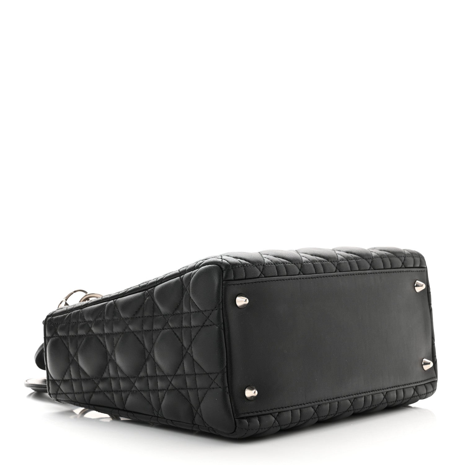 Christian Dior Lambskin Cannage Medium Lady Dior Black 4 of 10