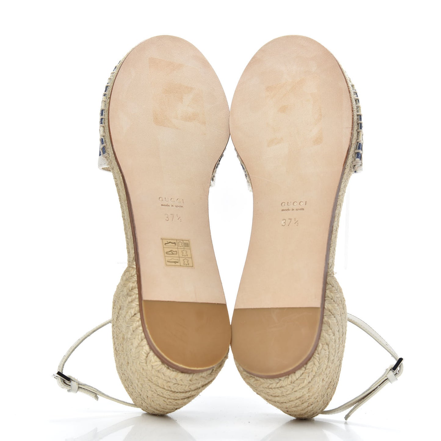 Canvas Striped Espadrilles 37.5 Blue White