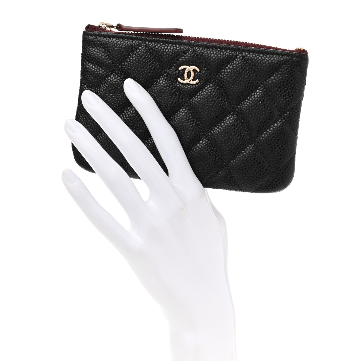 Chanel Caviar Quilted Small Cosmetic Case Black 2 of 8