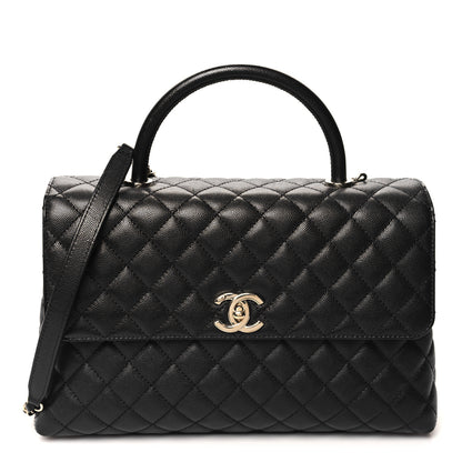 Chanel Caviar Quilted Medium Coco Handle Flap Black 1 of 11
