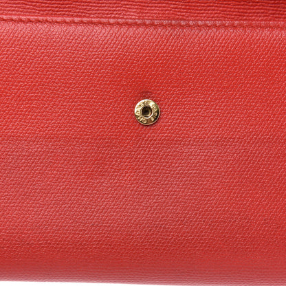 Chanel Grained Calfskin CC Button Long Wallet Red 13 of 15
