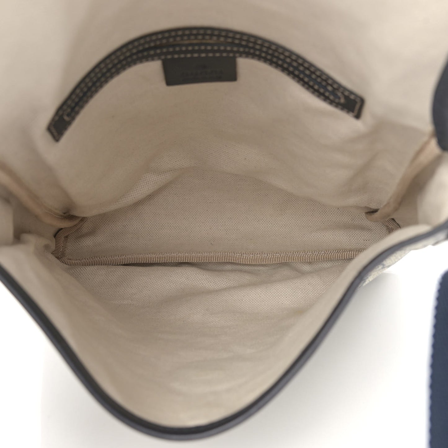 GG Plus Monogram Sellieria Calfskin Small Flap Messenger Bag Beige Blue