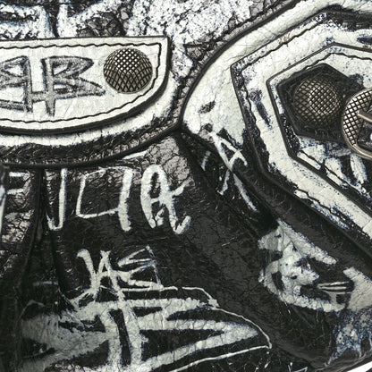 Balenciaga Agneau Arena Graffiti Le Cagole Shoulder Bag XS Black 9 of 11