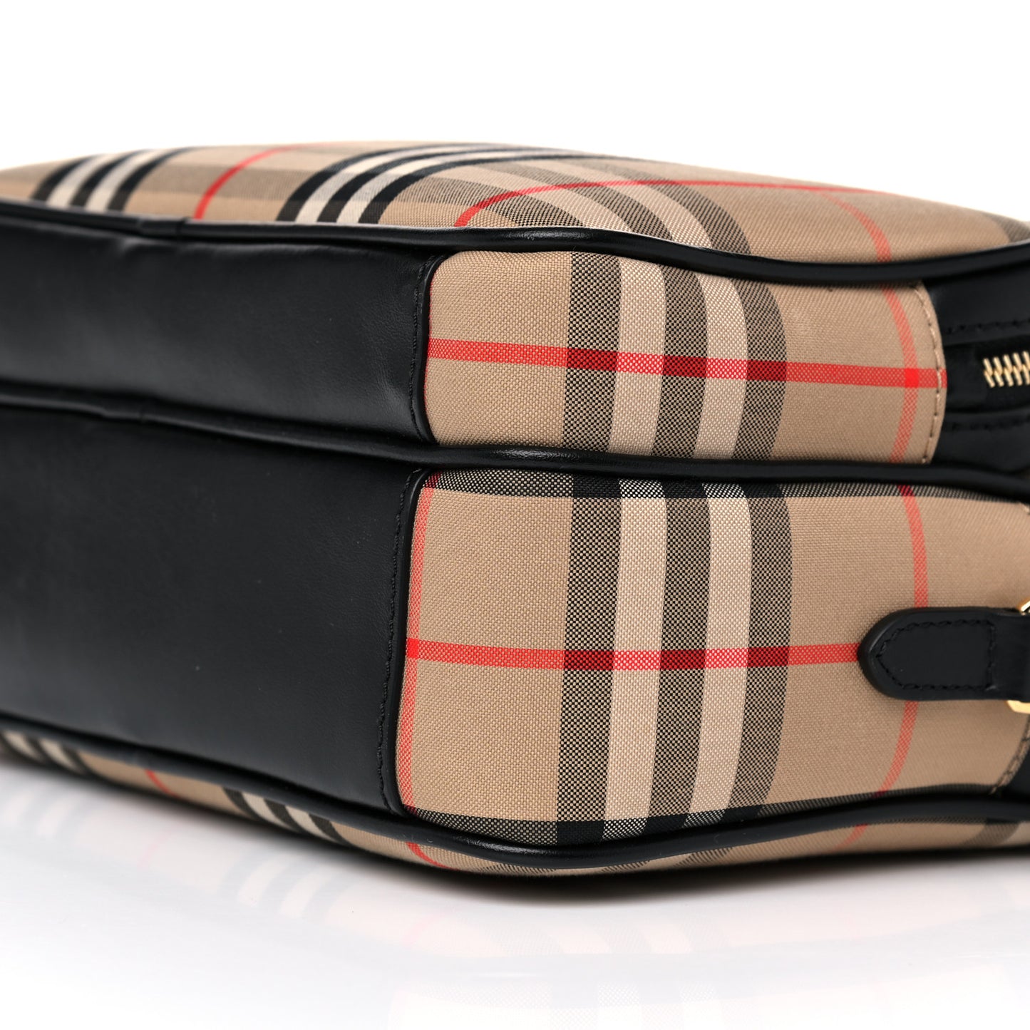 Calfskin Vintage Check Medium Camera Bag Archive Beige