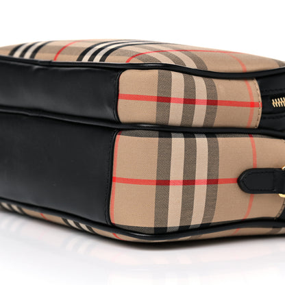 Burberry Calfskin Vintage Check Medium Camera Bag Archive Beige 7 of 14