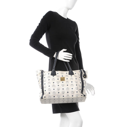 MCM Visetos Medium Tote White 2 of 23