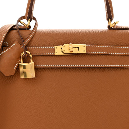 Hermes Epsom Kelly Sellier 25 Gold 8 of 11