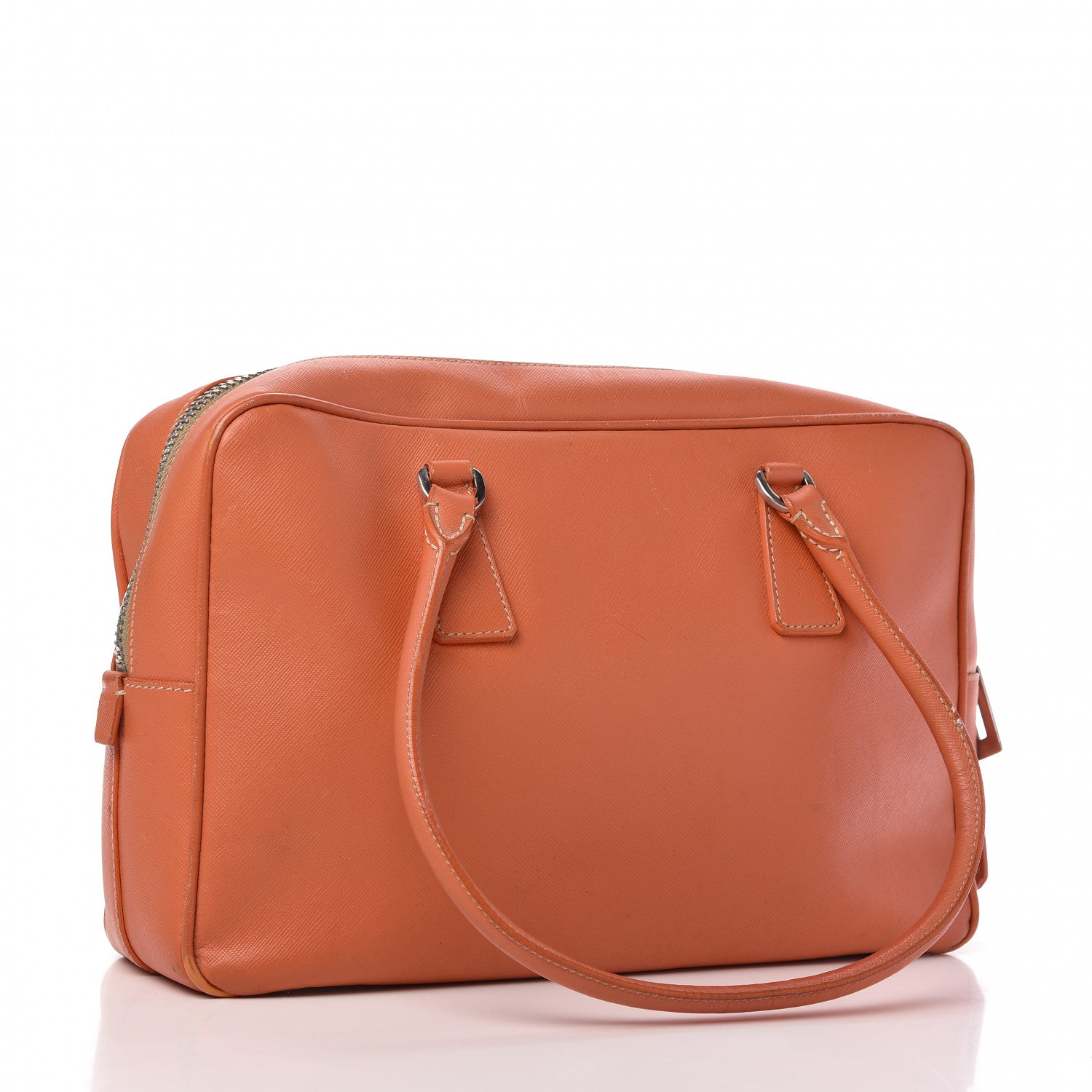Prada Saffiano Bauletto Papaya 3 of 19