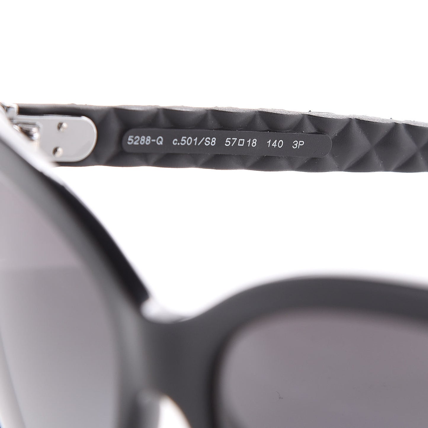 Acetate Quilted Polarized Butterfly CC Sunglasses 5288-Q Black