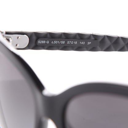 Chanel Acetate Quilted Polarized Butterfly CC Sunglasses 5288-Q Black 5 of 8