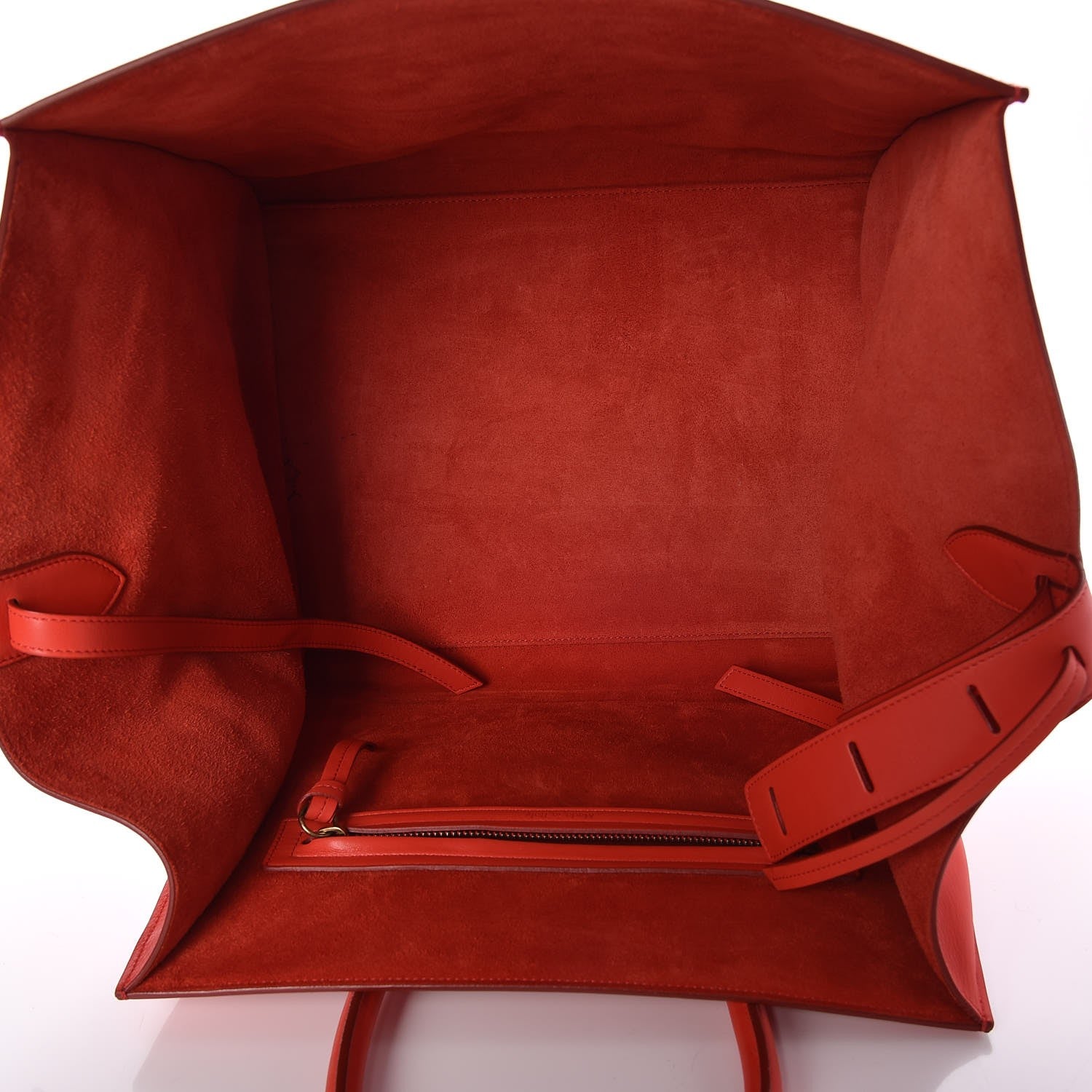 Celine Nappa Calfskin Medium Phantom Luggage Vermillion 5 of 11