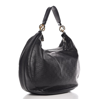 Gucci Guccissima Large GG Twins Hobo Black 3 of 13
