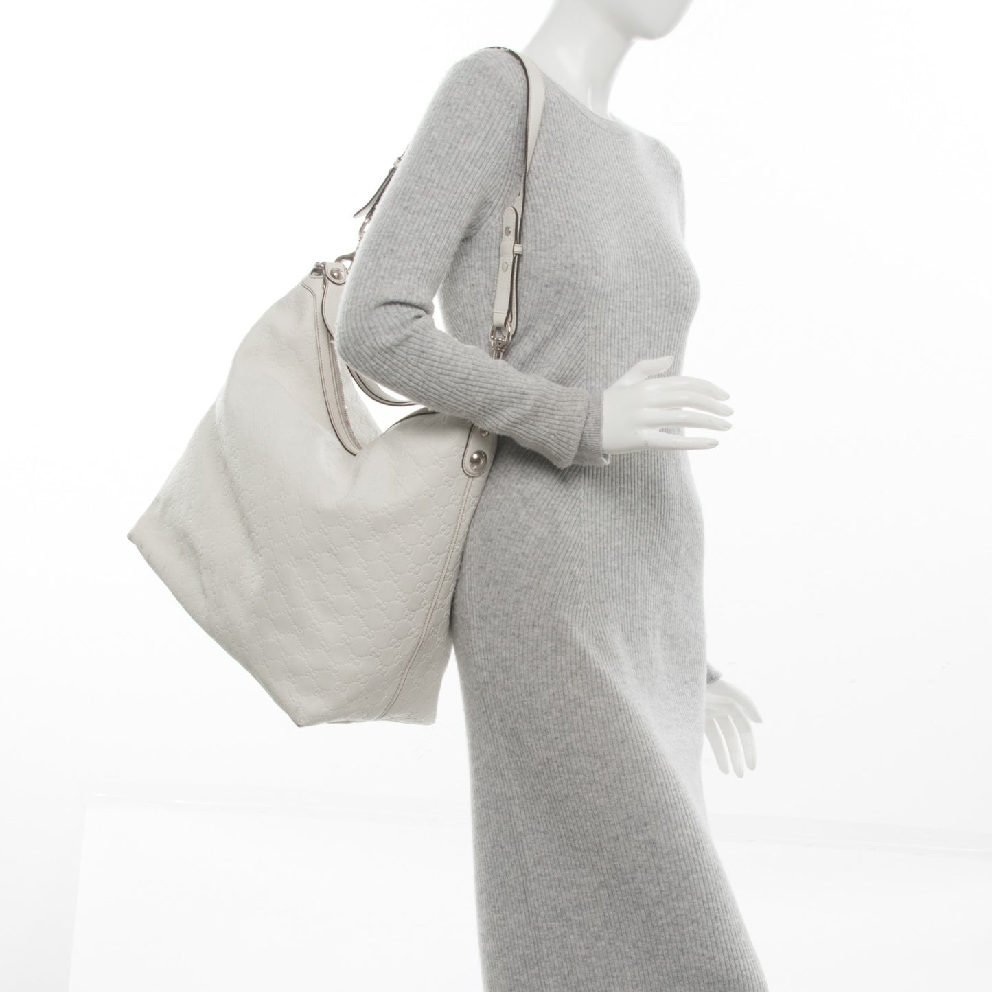 Guccissima Large Icon Bit Hobo Off White