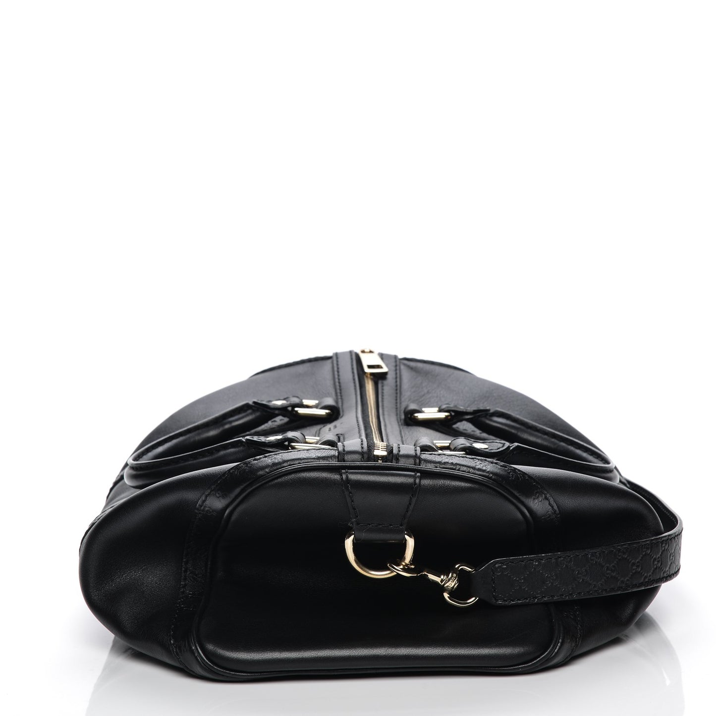 Calfskin Microguccissima Trim Medium Boston Black